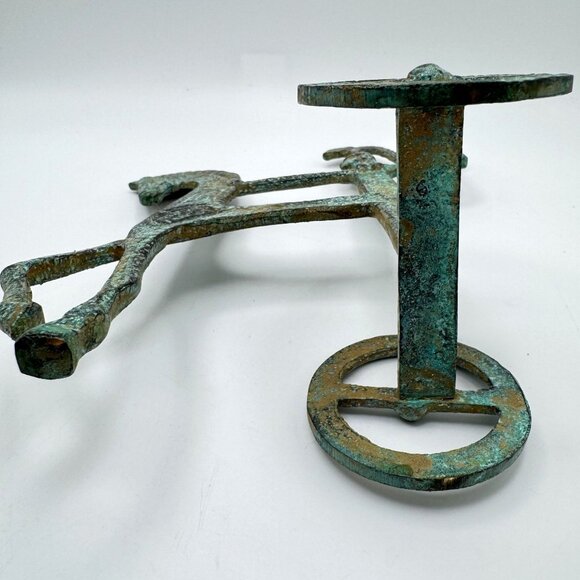 MCM Frederick Weinberg Style Greek Etruscan Warrior Horse Chariot Bronze Statue - Picture 10 of 10